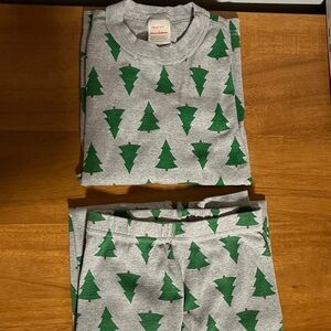 Hanna’s Holiday Pajamas with Green Tree Print